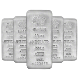 PAMP Suisse 10 Ounce Cast Silver Bar