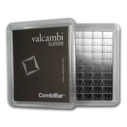 Valcambi 100 Gram 100 x 1 Gram Silver Combi Bar