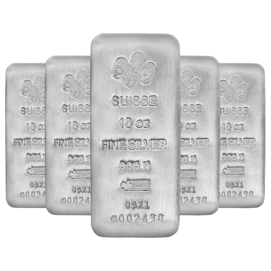 PAMP Suisse 10 Ounce Cast Silver Bar