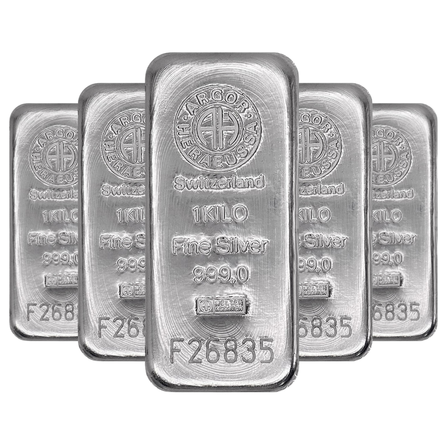 1 Kilogram Argor Heraeus Swiss Silver Bullion Bar