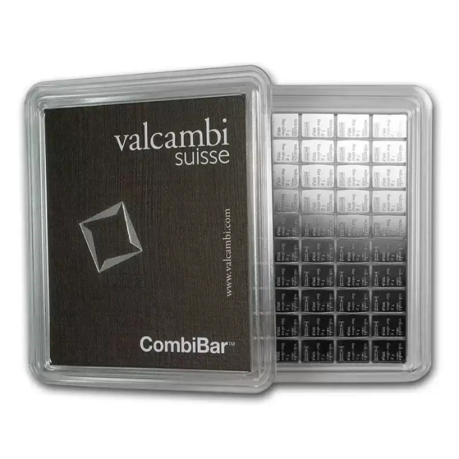 Valcambi 100 Gram 100 x 1 Gram Silver Combi Bar