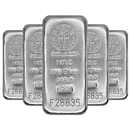 1 Kilogram Argor Heraeus Swiss Silver Bullion Bar