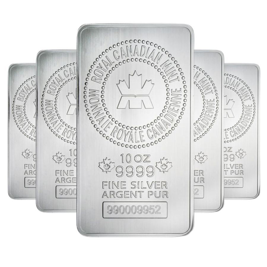 Royal Canadian Mint 10 Ounce Silver Bullion Bar